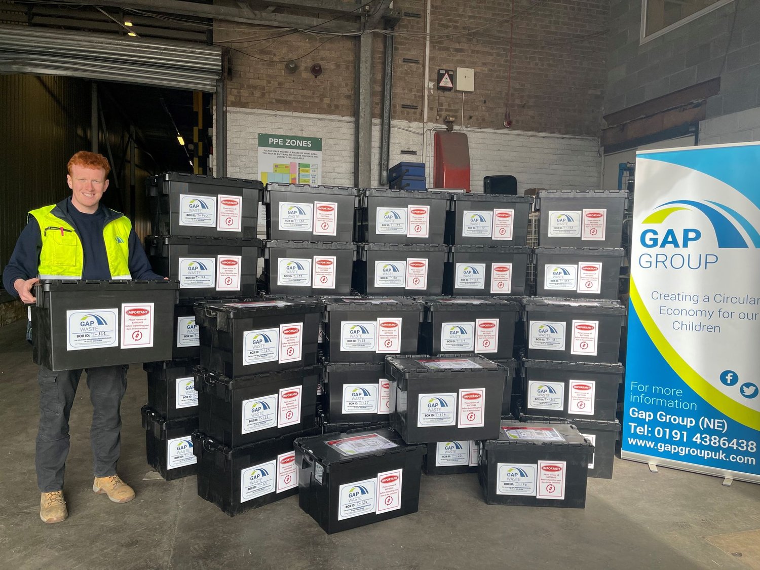 Nathan Preparing Tote Boxes